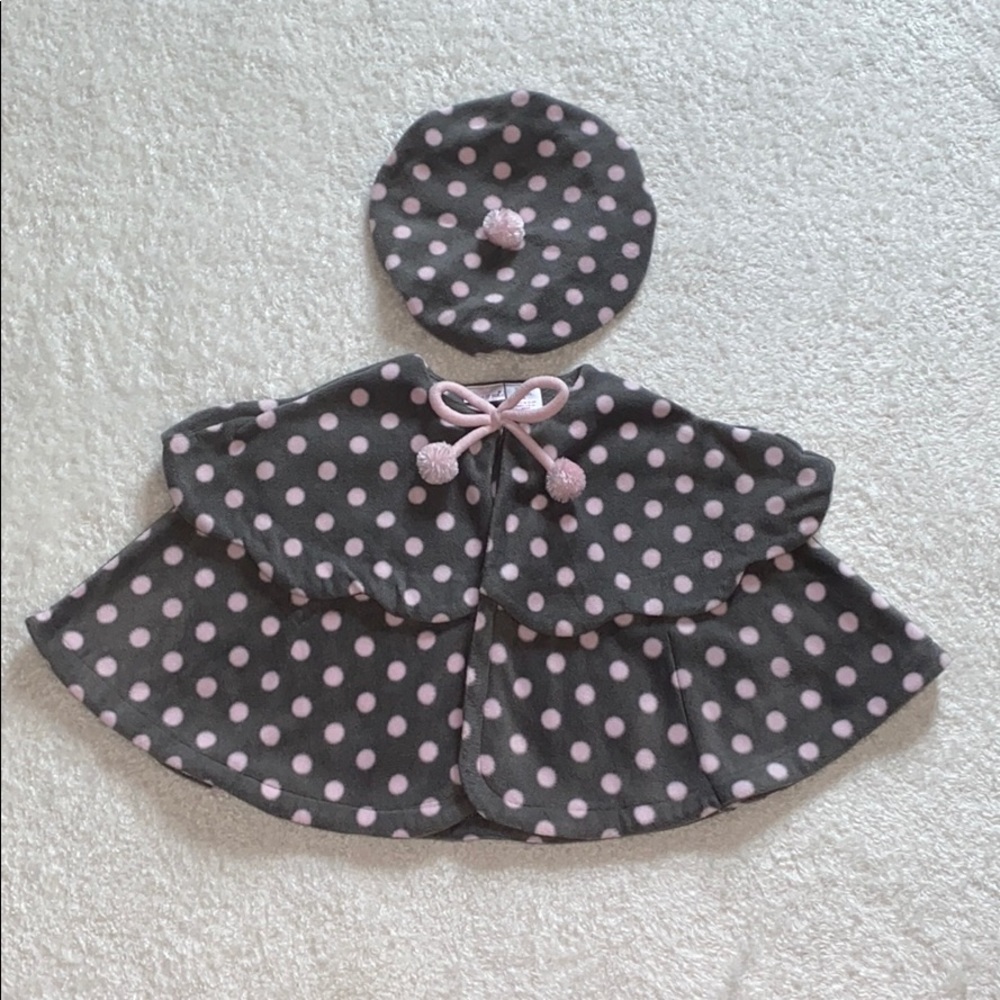 TODDLER SHRUG/CAPE WITH MATCHING HAT!!!